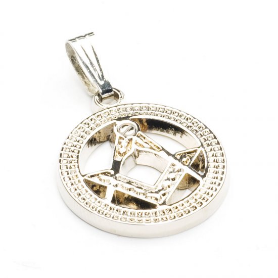 Silver Round Ladies Masonic Pendant